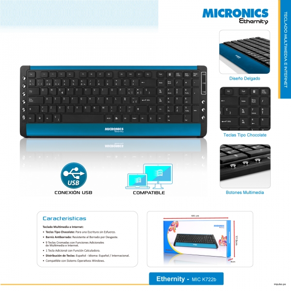 TECLADO ETHERNITY BLK BLUE 1
